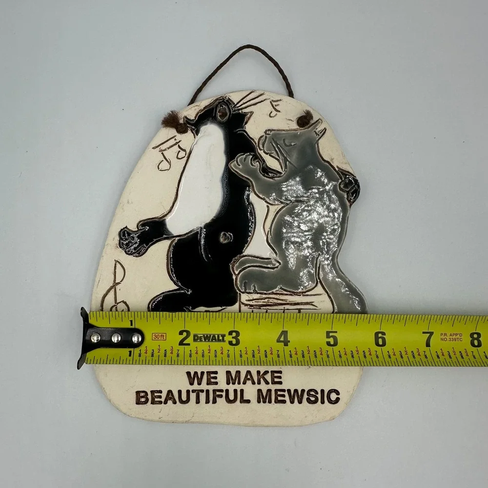Vintage SMP 1993 Ceramic Cat Wall Plaque‎ 